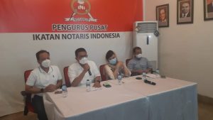 Konferensi Pers PP Ikatan Notaris Indonesia : Notaris Jangan Sampai Terlibat Kasus Mafia Tanah
