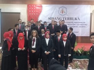 Penandatanganan Intergritas pengambilan Sumpah dan Pelantikan Profesi Mediator di Wilayah Hukum DKI Jakarta