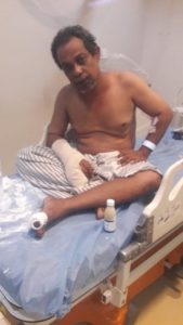 Seorang warga menjadi korban dengan inisial SD terkena sabetan senjata tajam oleh orang tak dikenal
