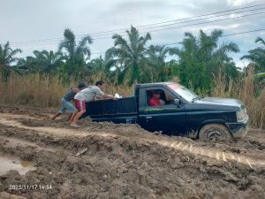 Kerusakan Jalan penghubung Sangat dikeluhkan Masyarakat Tirta laga Kec. Mesuji Atas