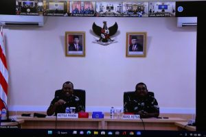 Panitia Sub Panda Lanal Palembang Ikuti Pengarahan Ketua Panda Lantamal III Secara Virtual