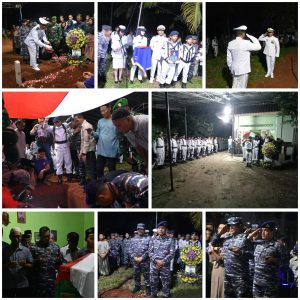 Danlanal Bintan Turut Serta Penghantaran Hingga Penghormatan di Pemakamaan Salah Satu  Prajurit Terbaik TNI AL