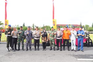 Wadan Lantamal XII Hadiri Apel Gelar Pasukan Operasi Kepolisian Kewilayahan Liong Kapuas 2023