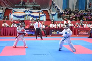 Hari Ketiga Warga Kota Jambi Semakin Antusias Menyaksikan Turnamen Karate Piala Danlanal Palembang Se-Sumatera Tahun 2023 Di Kota Jambi