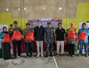 Pelayaran Susur Sungai Musi Sinergitas Lanal Palembang Dengan Bank Indonesia Perwakilan Provinsi Sumsel Sambangi Desa Upang Kabupaten Banyuasin