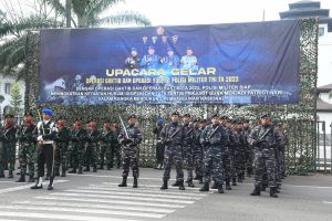 Lanal Bandung Ikuti Upacara Gelar Operasi Gaktib dan Operasi Yustisi Tahun 2023