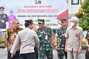 Pererat Sinergitas, Danlantamal XII Sambut Kedatangan Kapolda Kalbar Baru