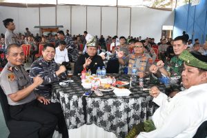 Sinergisitas Harmonis TNI AL Lanal TBA Halal Bihalal di Polres Tanjungbalai