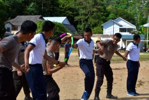 Pererat Soliditas dan Sinergitas, Lanal Tarempa Bersama Satuan TNI-Polri di Kepulauan Anambas Laksanakan Kegiatan Integratif Olahraga Bersama