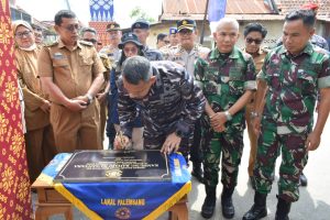 Pangkalan TNI Angkatan Laut Palembang Kembali Resmikan Kampung Bahari Nusantara di Desa 1 Ilir Palembang
