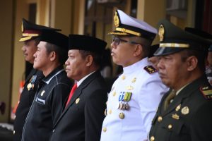 Danlanal TBA Hadiri Puncak HUT Bhayangkara Ke-77 di Polres Tanjungbalai