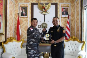 Pererat Sinergisitas, Danlanal TBA Terima Kunjungan Kepala Bea Cukai Teluk Nibung 