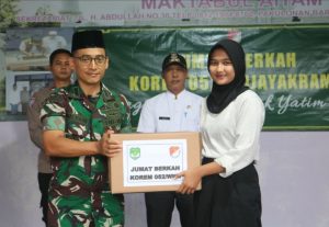 Jumat Berkah Rutin Korem 052/Wkr , Kunjungi Yayasan Yatim Piatu dan Dhuafa Maktabul Aitam