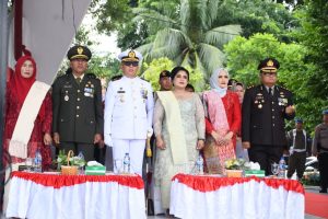 Danlanal TBA Hadiri Upacara Detik-Detik Proklamasi HUT RI Ke- 78 Tahun 2023