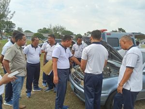 Tingkatkan Operasional Pangkalan, Danlanal Bintan Laksanakan Pengecekan Secara Fisik Kendaraan Dinas