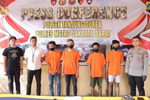 Polsek Tanjung Duren menangkap 5 pelaku Pengeroyokan dan penusukan terhadap sopir dan kernet truk