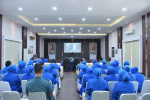 Komandan Lantamal I Beserta Ketua Korcab I DJA I Ikuti Tatap Muka Pembina Derah Beserta Ketua Daerah Jalasenastri Armada I dan Ceramah Psikologi Secara Virtual