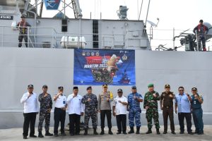 Danlanal Banjarmasin Sambut dan Lepas Tim Expedisi Maritim 2023 Rute Darat dan Laut*
