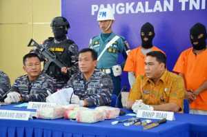 Lanal Dumai dan Satgas Ops Intelmar Koarmada I Gagalkan Penyelundupan 5 Kg Narkoba Dari Malaysia