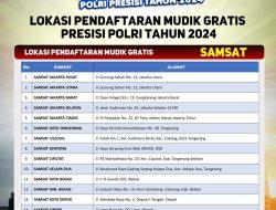 Ayo…Daftar Program Mudik Gratis Polri Presisi 2024 Catat Tempat dan Syarat Pendaftarannya   Jakarta – Kepolisian RI menggelar program “Mudik Gratis Polri Presisi 2024”. Program ini merupakan program unggulan kapolri  bagi masyarakat yang ingin merayakan Lebaran di kampung halaman, dengan daerah tujuan Jawa Barat, Jawa Tengah dan Jawa Timur.  Pendaftaran untuk program mudik gratis polri presisi 2024 dengan menggunakan bus dan pendaftaran dibuka mulai tanggal 20 Maret hingga 22 maret 2024, atau sampai kuota terpenuhi.Berikut syarat dan cara daftar.program mudik gratis presisi 2024 terbaru  Untuk pendaftaran dibuka di seluruh Samsat wilayah Polda metro jaya dan satpas SIM Daan Mogot Jakarta barat,adapun waktu pendaftaran di mulai pukul 08.00 wib – pukul 14.00 wib dengan syarat membawa Foto copy KTP dan Foto copy KK jika diwakilkan harus satu KK dan membawa foto copy KK  Untuk jadwal Pemberangkatan berlokasi di Monas tanggal 6 April dan 7 April 2024 pukul 08.00 wib  Berikut daftar kota tujuan mudik gratis tersebut:  Jawa Barat:  1. Kuningan (Majalengka – Indramayu – Cirebon – Kuningan) 2. Banjar (Sumedang – Garut – Tasikmalaya – Ciamis – Banjar)  Jawa Tengah: 1. Semarang (Brebes – Tegal – Slawi – Pemalang – Pekalongan – Batang – Kendal – Semarang – Demak – Purwodadi) 2. Solo (Solo – Sukoharjo – Sragen – Karanganyar – Boyolali – Klaten) 3. Wonogiri (Wonogiri – Pacitan) 4. Purwokerto (Purwokerto – Purbalingga – Banjar Negara – Wonosobo – Temanggung) 5. Purworejo (Kebumen – Purworejo – Magelang – Sleman – Yogyakarta) 6. Yogyakarta (Kulon Progo – Bantul – Sleman – Gunung Kidul) 7. Kudus (Kudus – Jepara) 8. Rembang (Pati – Rembang)  Jawa Timur:  1. Surabaya a. Surabaya jalur Utara (Bojonegoro – Tuban – Lamongan – Gresik – Surabaya) b. Surabaya jalur selatan (Ponorogo – Trenggalek – Tulung Agung – Kediri – Jombang – Surabaya)  2. Madiun (Madiun – Ngawi – Jombang – Mojokerto – Surabaya – Malang) 3. Banyuwangi (Pasuruan – Probolinggo – Lumajang – Jember – Banyuwangi)