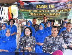 Jelang Hari Raya Idul Fitri 1445 H/Tahun 2024 M, Lanal Bandung Gelar Bazar Murah Secara Serentak