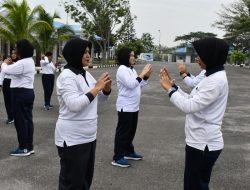 Personel Lantamal I Laksanakan Olahraga Bersama dan Latihan Beladiri
