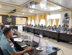 Danlantamal I Pimpin Rapat Staf Lanjutan Dalam Rangka Kunjungan Kerja Dankodiklatal dan Pangkoarmada I di Lantamal I