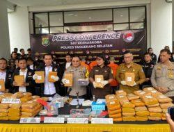 Polres Tangerang Selatan Ungkap Sebanyak 140,4 kg Peredaran Narkotika Jenis Ganja.