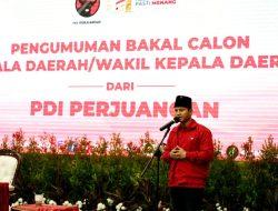 Hasto Kristiyanto Bacakan 13 Nama Cagub / Cawagub Pilihan PDI Perjuangan