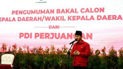 Hasto Kristiyanto Bacakan 13 Nama Cagub / Cawagub Pilihan PDI Perjuangan