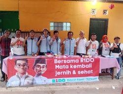 Relawan Ridwan Kamil Suswono (RIDO) Gelar Baksos Pemeriksaan Mata dan Pemberian Kacamata Gratis Bagi Warga
