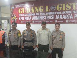 Polsek Johar Baru Bersama Satpol.dan PP, Dishub Perketat Pengamanan Gudang Logistik KPU
