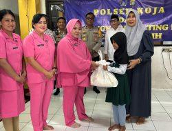 Polsek Koja Bersama Bhayangkari Ranting Koja Gelar Bakti Sosial ” Berbagi Kasih” di Yayasan Nuruz Zahroh Kelurahan Koja