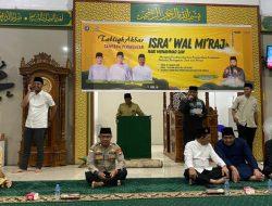Danlanal Bintan Hadiri Peringatan Isra’ Mi’raj di Masjid At Taubah