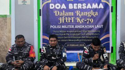 Doa Bersama Lanal Tarempa Dalam Rangka HUT Ke-79 Pomal Tahun 2025