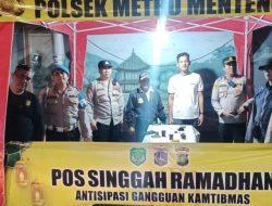 Polsek Metro Menteng Antisipasi Gangguan Kamtibmas Di Pos Singgah Ramadhan Kalipasir