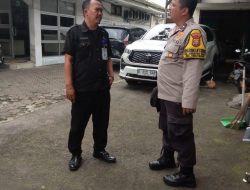 Bhabinkamtibmas Kelurahan Harapan Mulia Sambangi Satuan Pengamanan
