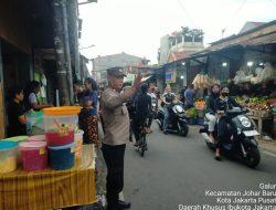 Patroli Pasca Lebaran Bhabinkamtibmas Galur di Pasar Tradisional Antisipasi 3C dan Pelayanan Kepolisian kepada Masyarakat