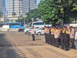 Polsek Metro Gambir Gelar Apel Perkuatan Pasukan Jelang Rencana Aksi Unjuk Rasa