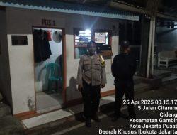 Patroli dan Cooling System, Bhabinkamtibmas Sambangi Pos Keamanan RW 03 Cideng