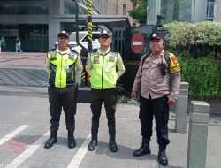Sinergi Kamtibmas, Bhabinkamtibmas Gondangdia Kontrol Himbauan Kamtibmas Di The Plaza Office Tower