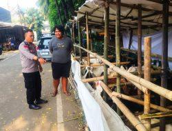 Bhabinkamtibmas Sambangi Pedagang Hewan Qurban Di RW 06 Benhil Agar Selalu Menjaga Kebersihan