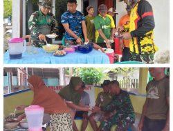 Penuh Kekeluargaan, Warga Siapkan Makan Siang Untuk Satgas TMMD Ke-124 Kodim 1501/Ternate