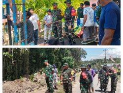Dansatgas TMMD Ke-124 Kodim 1501/Ternate Dampingi Tim Wasev Tinjau Sasaran TMMD di Kec. Sahu, Halmahera Barat