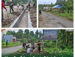 Warga Desa Balisoang Antusias Bekerja Sama dengan Satgas TMMD Selesaikan Pembangunan Drainase