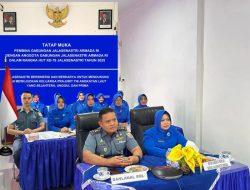 Danlanal Simeulue Didampingi Ketua Jalasenastri Cabang 8 Korcab I DJA I Ikuti Tatap Muka Pembima Gabungan Jalasenastri Armada RI Melalui Vicon