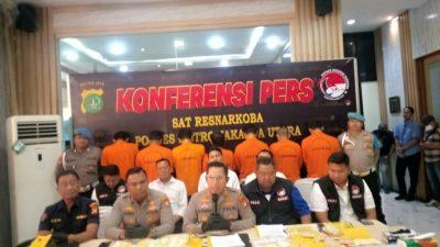 Polres Jakut Tangkap 29 Tersangka dan Sita Rp4,97 Miliar Barang Bukti Narkoba