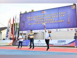 Semarakkan HUT Ke-80 TNI AL Tahun 2025, Danlanal Sibolga Buka Secara Resmi Open Turnamen Bola Voli Danlanal Cup