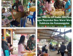Satgas TMMD Berbaur Dengan Masyarakat Desa Worat-Worat, Ciptakan Kedekatan dan Kemanunggalan