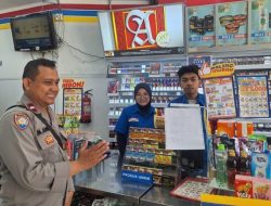 Patroli Dialogis, Bhabinkamtibmas Imbau Waspada di Minimarket Tambak III